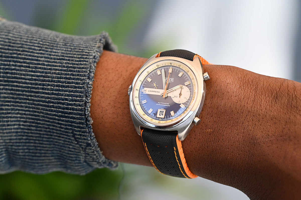 Heuer Carrera 1553N (1970s): The Left-Hand Curve of the Chronograph Era